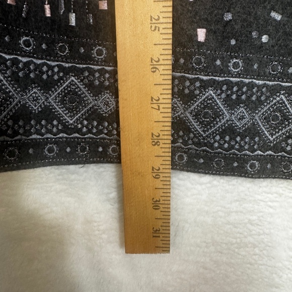 Nygard Collection Wool Jacket Womens Size 14 Grey Embroidered grandmacore - Picture 6 of 8